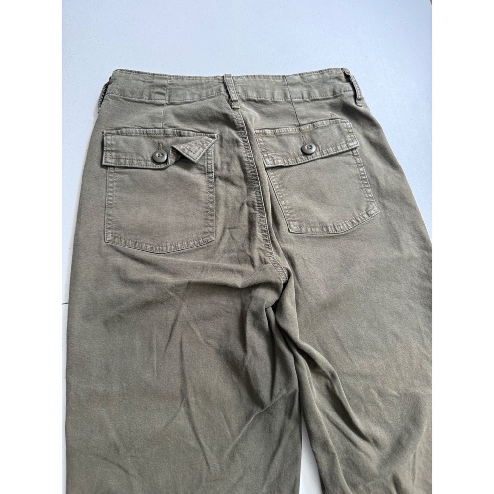 American Eagle Olive Green Utility Pants Mid-Rise Straight Leg Size 4 X-Long - Picture 11 of 12